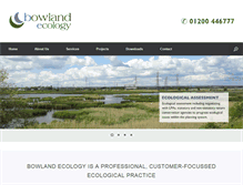 Tablet Screenshot of bowlandecology.co.uk